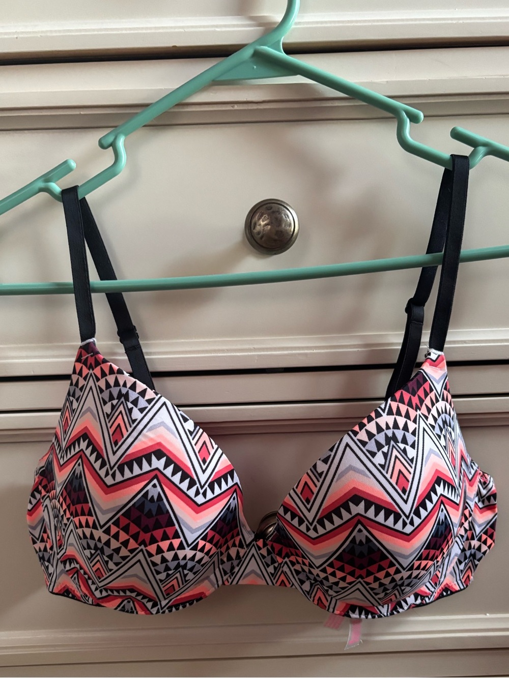 PINK Victoria's Secret Aztec Push Up Bra Wear Everywhere 36B Boho